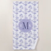 Aquarell bewegt wellenartig u. versendet Muster Strandtuch (Vorderseite)