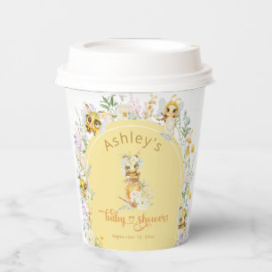 Aquarell-Bienen-Baby-Party-Papierbecher Pappbecher