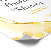 Aquarell Bienen Brautparty Begrüßungszeichen Poster (Ecke)