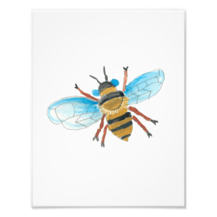 Aquarell-Bienen-Druck Fotodruck