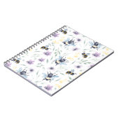 Aquarell-Bienen-Muster Notizblock (Linke Seite)