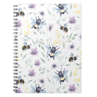 Aquarell-Bienen-Muster Notizblock