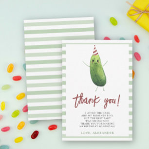 Aquarell Big Dill Erste Geburtstagsfeier Dankeskarte