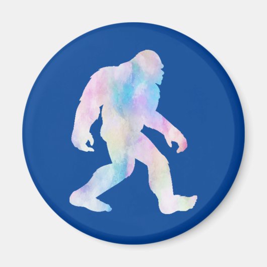 Aquarell Bigfoot Magnet (Vorne)
