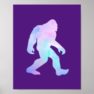 Aquarell Bigfoot Poster
