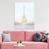 Aquarell | Bild von Eiffel Towe Leinwanddruck (Insitu (Wohnzimmer))