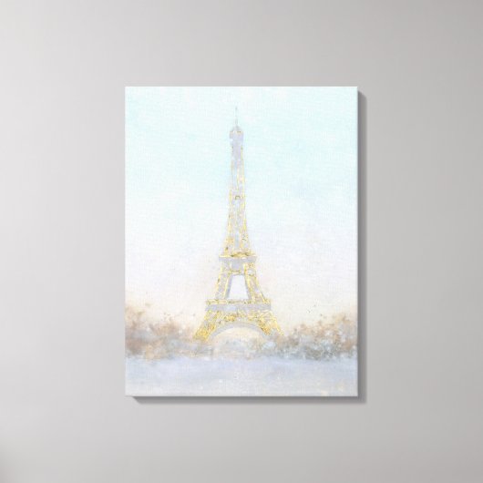 Aquarell | Bild von Eiffel Towe Leinwanddruck (Vorderseite)