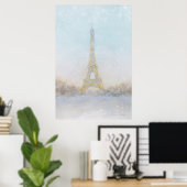 Aquarell | Bild von Eiffel Towe Poster (Heimbüro)