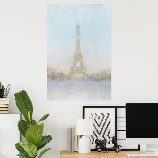 Aquarell | Bild von Eiffel Towe Poster (Heimbüro)