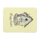 Aquarell Birdhouse Ei Nest Oster Magnet (Horizontal)