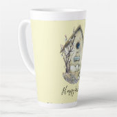 Aquarell Birdhouse Ei Nest Oster Milchtasse (Linke Ecke)