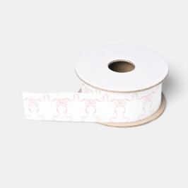 Aquarell Blassrosa Schleifen Ripsband