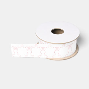Aquarell Blassrosa Schleifen Ripsband