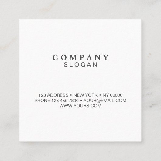 Aquarell-Blatt-beige quadratische Quadratische Visitenkarte (Rückseite)