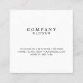 Aquarell-Blatt-blaue quadratische Quadratische Visitenkarte (Rückseite)