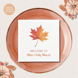 Aquarell-Blatt-Herbst-Baby-Party-Papier-Servietten Serviette