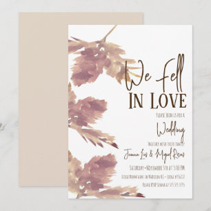 Aquarell-Blatt Herbst Schrift Hochzeit Einladung