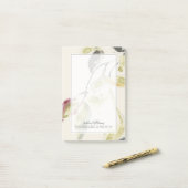 Aquarell-Blatt-Niederlassungs-Triptychon Post-it Klebezettel (Auf Schreibtisch)