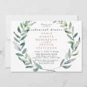 Aquarell Blätter 06 Probe Abendessen Einladung (Vorderseite)