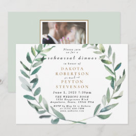 Aquarell Blätter 06 Probe Abendessen Einladung