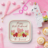 Aquarell-Blätter Äpfel Rosh Hashanah Pappteller (Party)