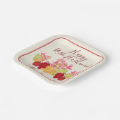 Aquarell-Blätter Äpfel Rosh Hashanah Pappteller (Gewinkelt)