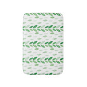 Aquarell-Blätter Badematte (Vorderseite Vertikal)