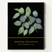 Aquarell Blätter Edelgold beruflich Notizblock (Rückseite)