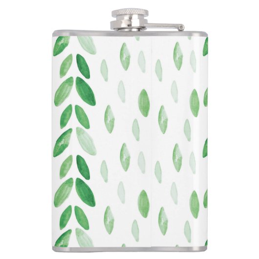 Aquarell-Blätter Flachmann (Rückseite)