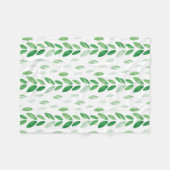 Aquarell-Blätter Fleecedecke (Vorderseite (Horizontal))