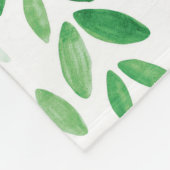 Aquarell-Blätter Fleecedecke (Ecke)