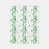 Aquarell-Blätter Fleecedecke (Vorderseite)