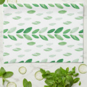 Aquarell-Blätter Geschirrtuch (Gefaltet)