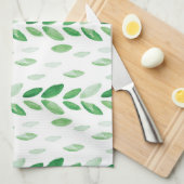 Aquarell-Blätter Geschirrtuch (Viertel Falte)