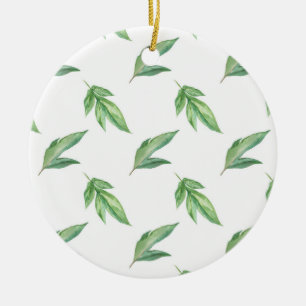 Aquarell-Blätter Keramik Ornament