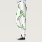 Aquarell-Blätter Leggings (Links)