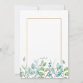 Aquarell Blätter Religiöse Einladung (Rückseite)