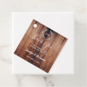 Aquarell Blätter rustikale Holz Monogramm danke Geschenkanhänger (Beispiel)