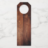 Aquarell Blätter rustikale Holzverheiratung Danke Flaschenanhänger (Rückseite)