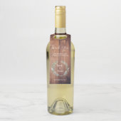 Aquarell Blätter rustikale Holzverheiratung Danke Flaschenanhänger (Auf Flasche)