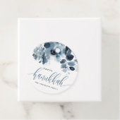 Aquarell Blau Blumen Happy Hanukkah Calligraphy Geschenkanhänger (Beispiel)