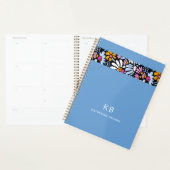 Aquarell Blau Blumenmuster 2026 Planer (Anzeige)