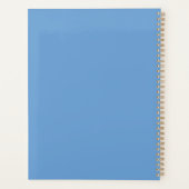 Aquarell Blau Blumenmuster 2026 Planer (Rückseite)