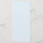 Aquarell Blau Bogen Klassisch Menükarte (Rückseite)