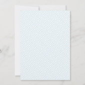Aquarell Blau Botanisches Monogramm Hochzeitswappe Save The Date (Rückseite)