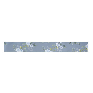 Aquarell Blau Florale Hochzeitsdusche Willkommen Satinband