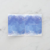 Aquarell Blau Himmel Ballon gefaltete Einladung (Innenseite)