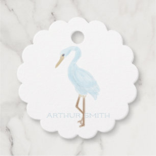 Aquarell Blau Kran Geschenkanhänger