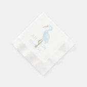 Aquarell Blau Kran Serviette (Ecke)