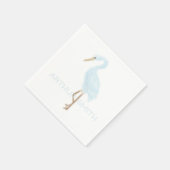 Aquarell Blau Kran Serviette (Ecke)